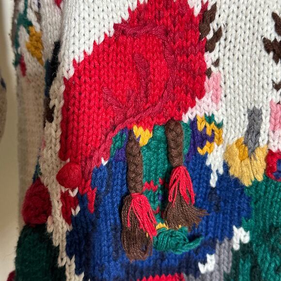 Vintage Signatures by Northern Isles Snowman Hand Knitted Sweater Sz L - Picture 8 of 15